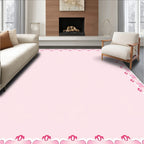 Pink Ribbon Sweet Border Design Rug