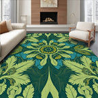 Intricate Floral Symmetry Design Rug