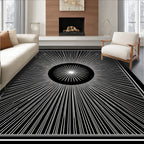 Radiant Sunburst Contemporary Geometric Rug