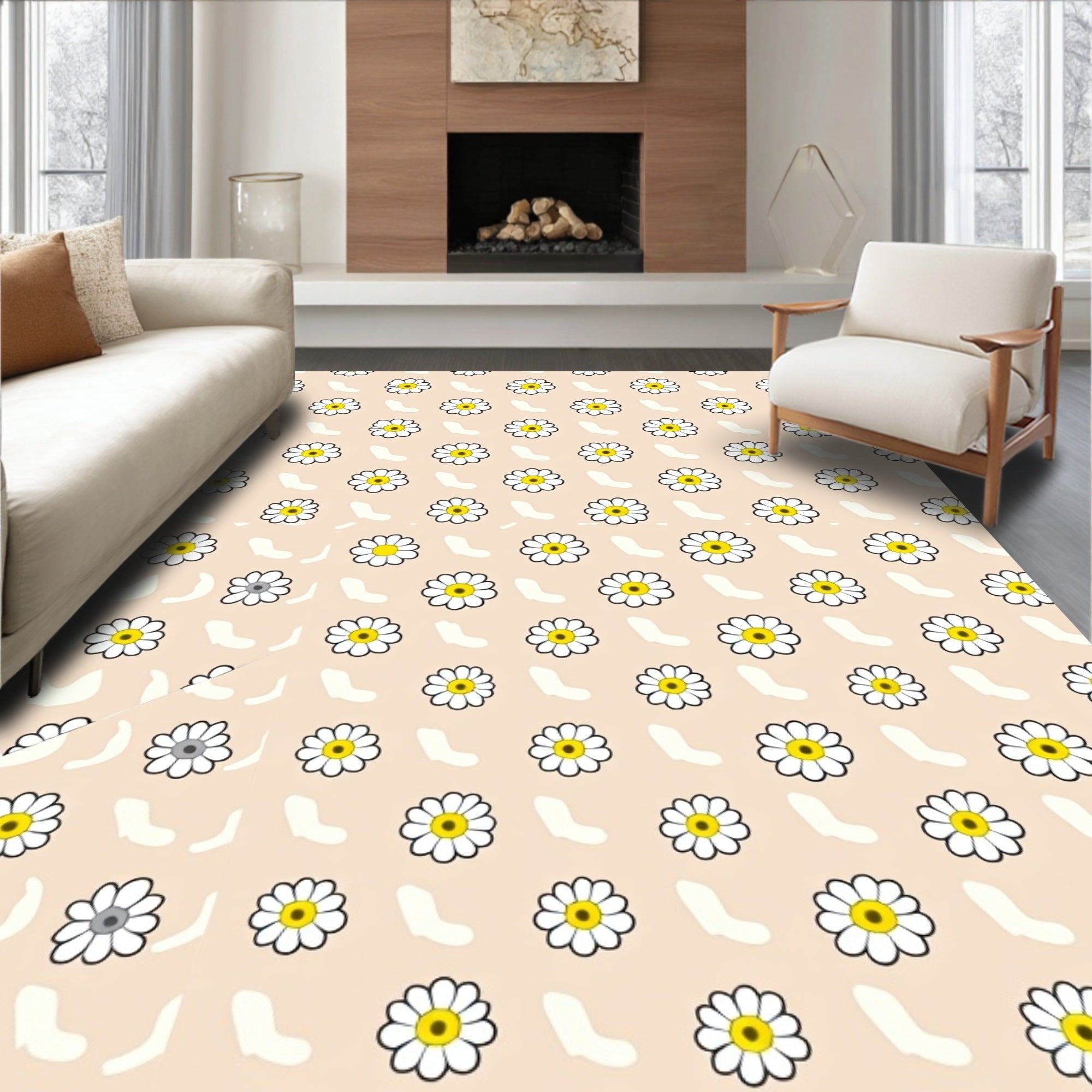 Daisy Patchwork Fun Pattern Rug