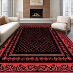 Abstract Geometric Labyrinth Design Rug