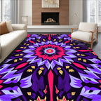Vibrant Mandala Style Floral Pattern Rug