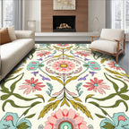 Vintage Floral Garden Pattern Rug