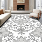 Classic Floral Scroll Intricate Pattern Rug