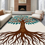 Whimsical Tree Of Life Pattern Rug