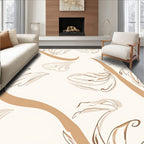 Floral Sketch Swirl Pattern Rug