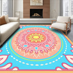 Sunny Mandala Vibrant Geometric Rug