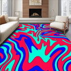 Vibrant Swirl Fluid Pattern Design Rug