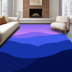 Layered Mountain Gradient Abstract Rug