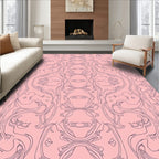 Art Nouveau floral and cameo pattern Rug