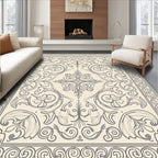 Classical Floral Swirl Detailed Pattern Rug