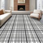 Bold Plaid Patterned Lines Rug