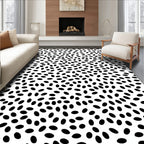 Simple Black Dot Pattern Rug