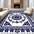 Classic Circle Floral Tile Pattern Rug