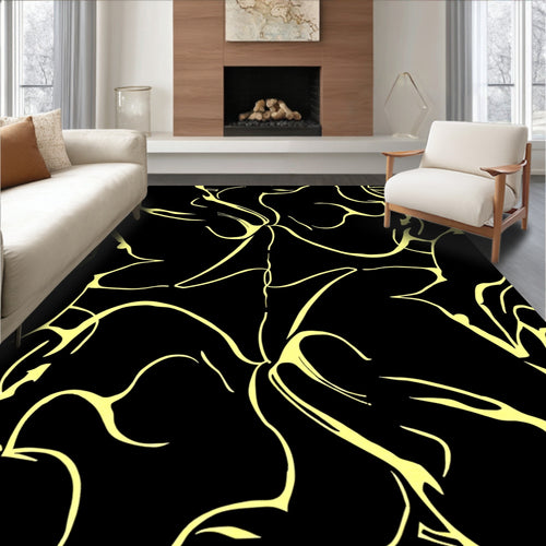 Abstract Bold Lines Pattern Rug