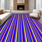 Vibrant Multi Color Striped Pattern Rug