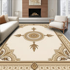 Ornate Geometric Medallion Square Pattern Rug