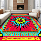 Bold Starburst Geometric Design Rug