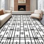 Minimalist Geometric Grid Pattern Rug