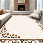 Elegant Floral Branch Scrollwork Design Rug