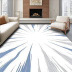 Abstract Radial Burst Pattern Design Rug