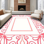 Coral Scroll Flourish Medallion Rug