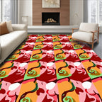 Abstract Organic Swirl Pattern Rug