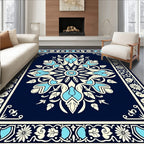 Elegant Floral Mandala Pattern Rug