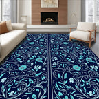 Vining Floral Art Nouveau Design Rug