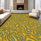 Abstract Swirls Pattern Textile Design Rug