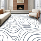 Fluid Marble Swirl Pattern Rug