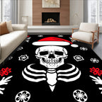 Christmas Skull Snowflake Garland Rug