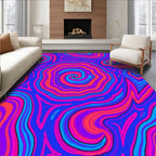 Psychedelic Swirl Vivid Pattern Design Rug