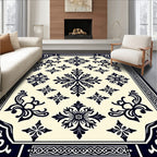 Classic Floral Medallion Border Design Rug