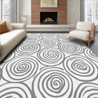 Abstract Swirls Geometric Pattern Rug