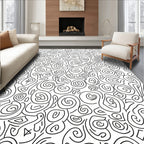 Abstract Swirl Doodle Pattern Rug