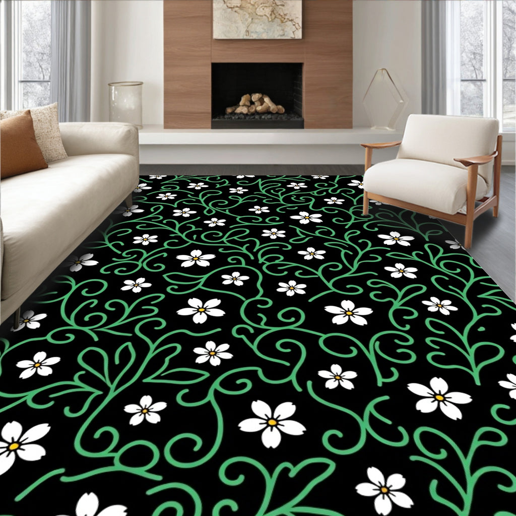 Classic Floral Vine Pattern Rug