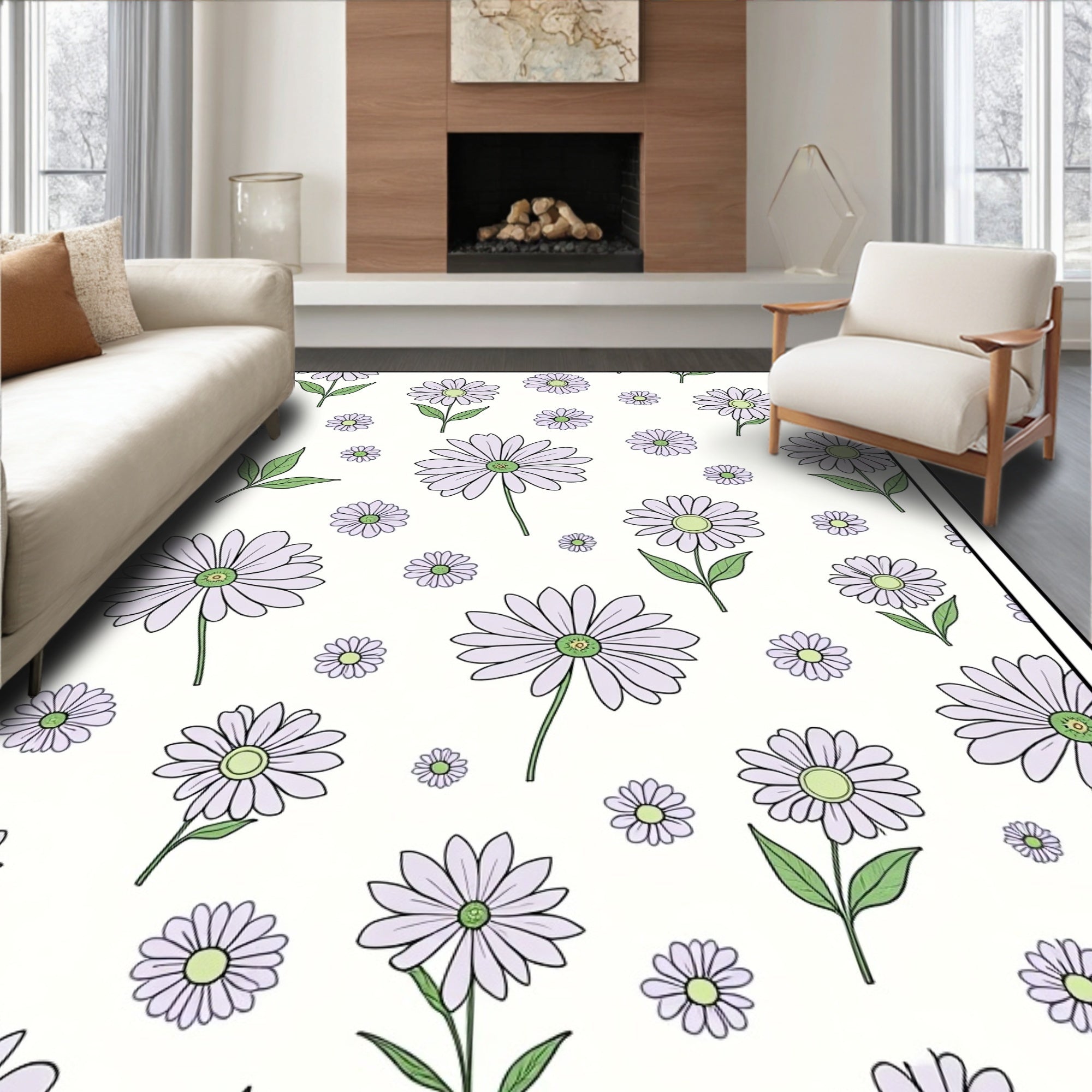 Dainty Daisy Field Pattern Rug