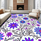 Floral Vine Pattern In Vibrant Colors Rug