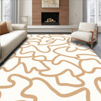 Abstract Swirl Contour Design Rug