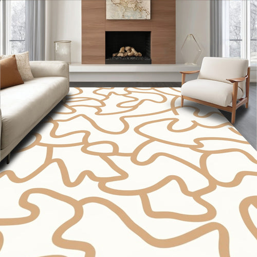 Abstract Swirl Contour Design Rug