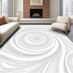 Dynamic Swirl Line Pattern Rug