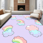 Pastel Rainbow Cloud Pattern Rug