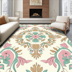 Art Nouveau Floral Medallion Pattern Rug