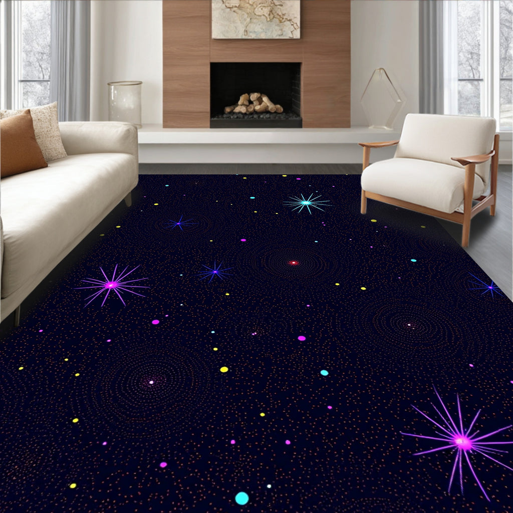 Cosmic Starburst Pattern Rug