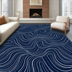 Abstract Swirls and Waves Rug