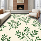 Dark Green Leafy Branch Repeat Rug