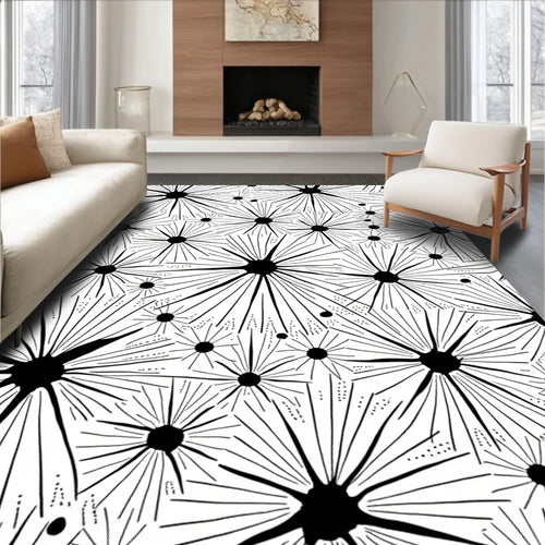 Abstract Starburst Radial Pattern Rug