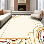 Swirling Lines Abstract Design Rug