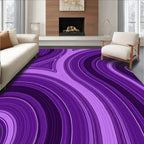 Purple Swirls Abstract Pattern Rug